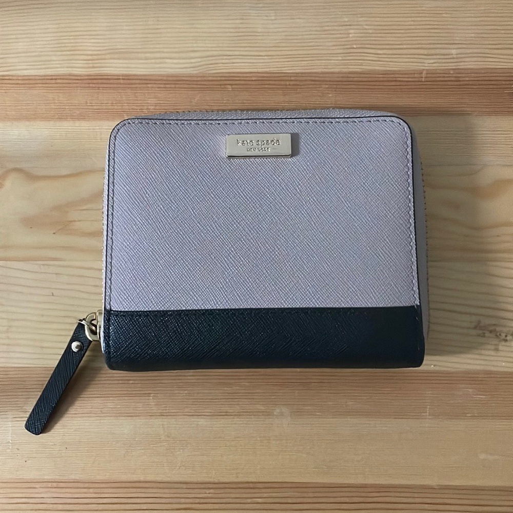 Kate spade small black/taupe wallet